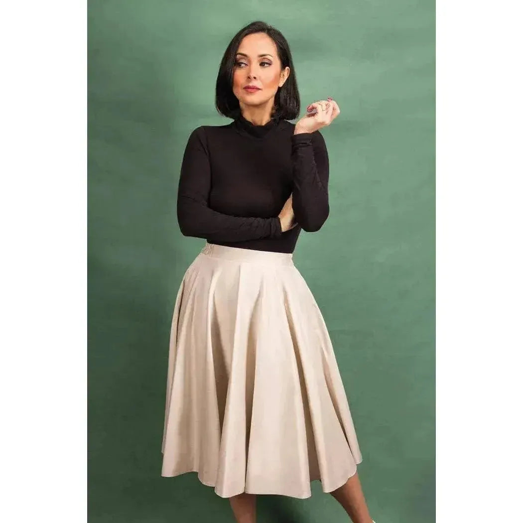 Full Circle Skirt - Cream Lady Vintage Full Circle Skirt