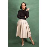 Thumbnail for Full Circle Skirt - Cream Lady Vintage Full Circle Skirt