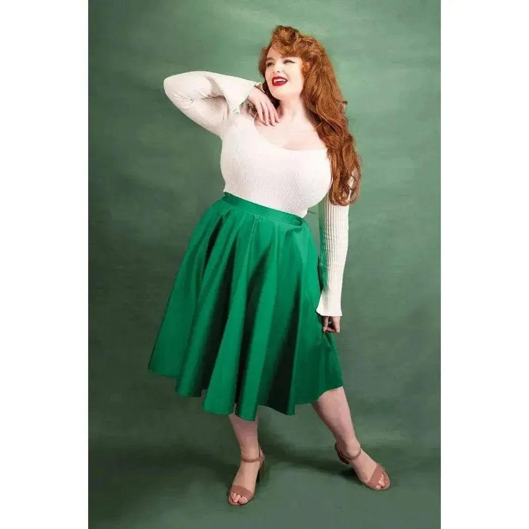 Full Circle Skirt - Emerald Green Lady Vintage Full Circle Skirt