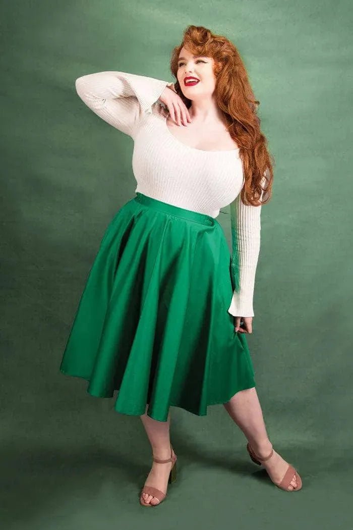 Full Circle Skirt - Emerald Green Lady Vintage Full Circle Skirt