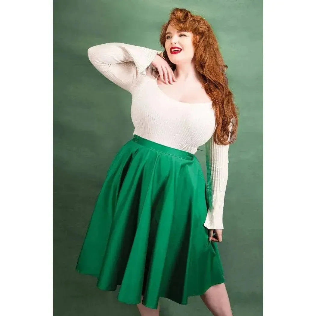 Full Circle Skirt - Emerald Green Lady Vintage Full Circle Skirt