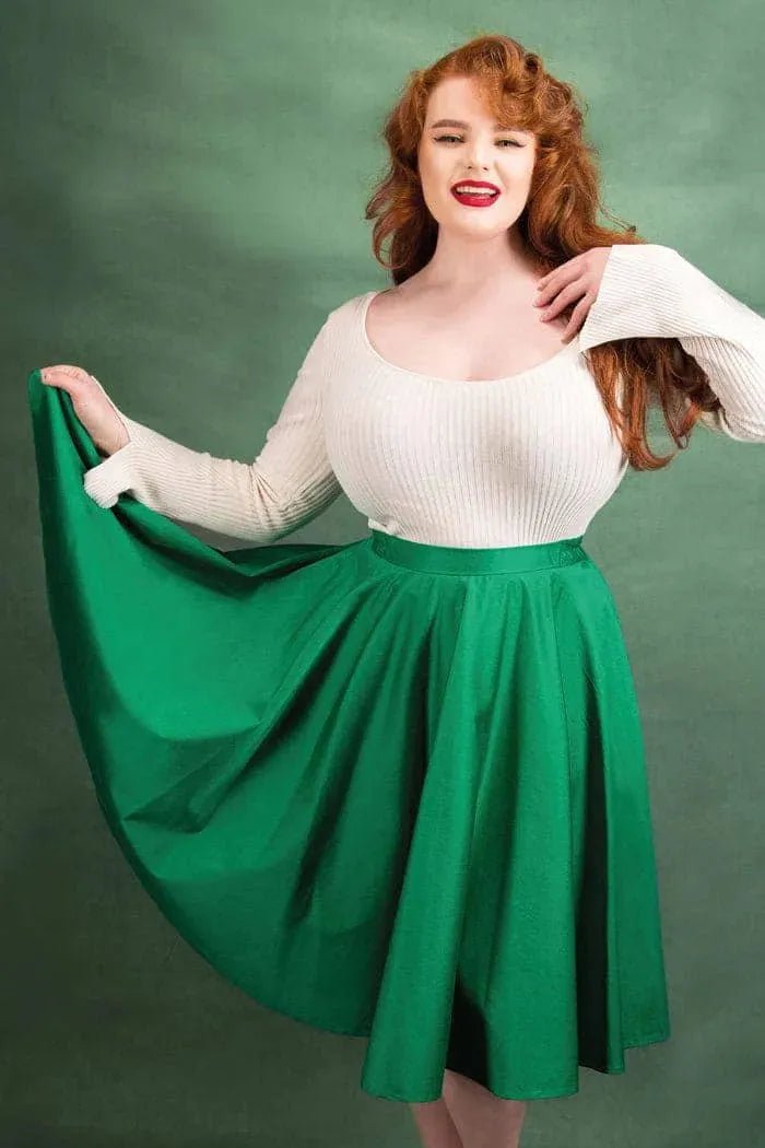 Full Circle Skirt - Emerald Green Lady Vintage Full Circle Skirt