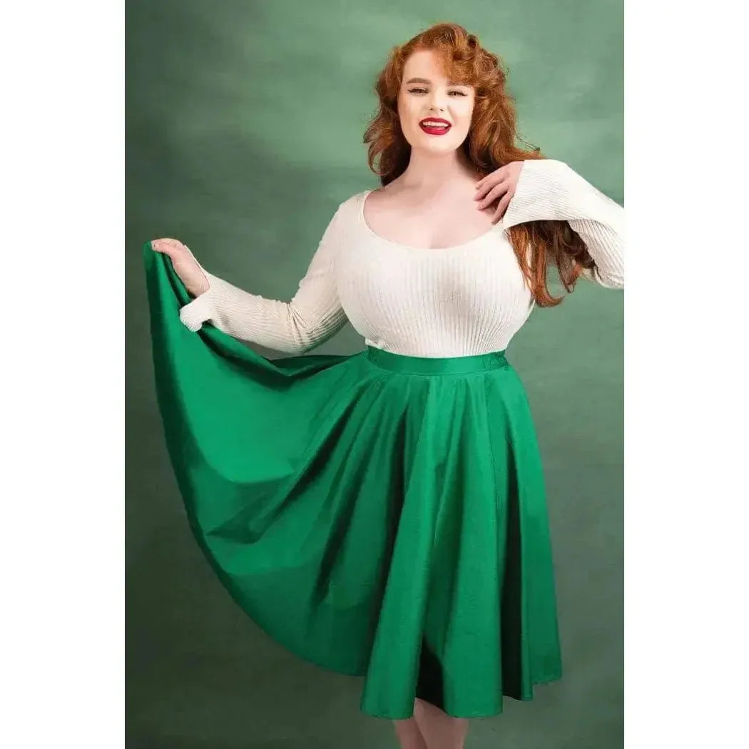 Full Circle Skirt - Emerald Green Lady Vintage Full Circle Skirt