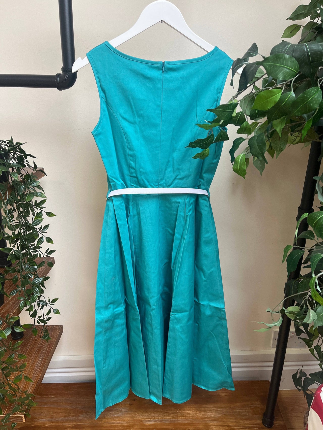 Hepburn Dress - Aquamarine (10) 10 Lady Vintage London Outlet