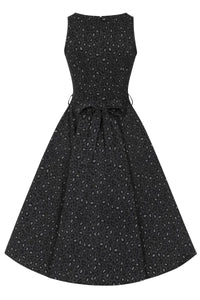 Thumbnail for Hepburn Dress - Black Leopard Print Lady Vintage Hepburn Dresses