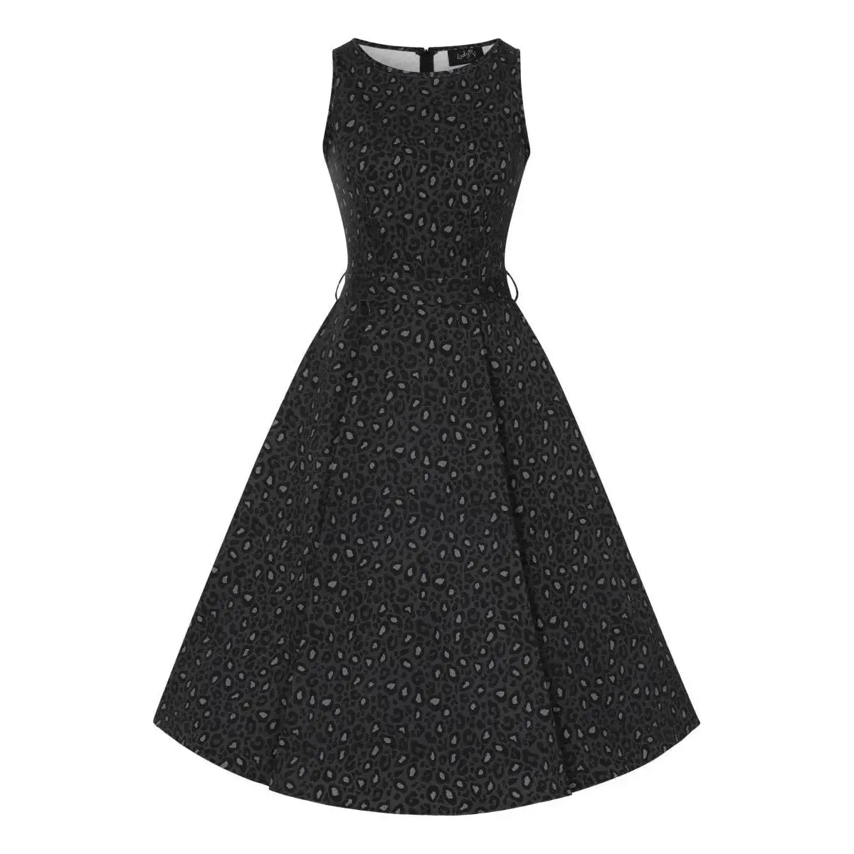 Hepburn Dress - Black Leopard Print Lady Vintage Hepburn Dresses