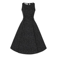 Thumbnail for Hepburn Dress - Black Leopard Print Lady Vintage Hepburn Dresses