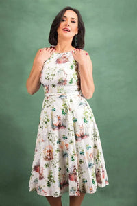 Thumbnail for Hepburn Dress - Clover Forest - Lady V London