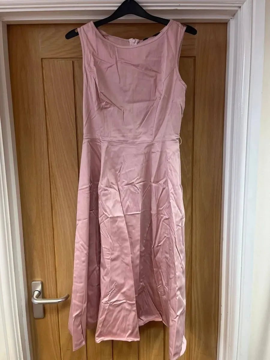 Hepburn Dress - Dusky Pink (10) 10 Lady Vintage London Outlet