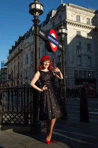Thumbnail for Hepburn Dress - Heritage Roundel - Lady V London