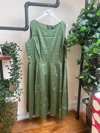 Thumbnail for Hepburn Dress - Khaki (22/24) 22/24 Lady Vintage London Outlet
