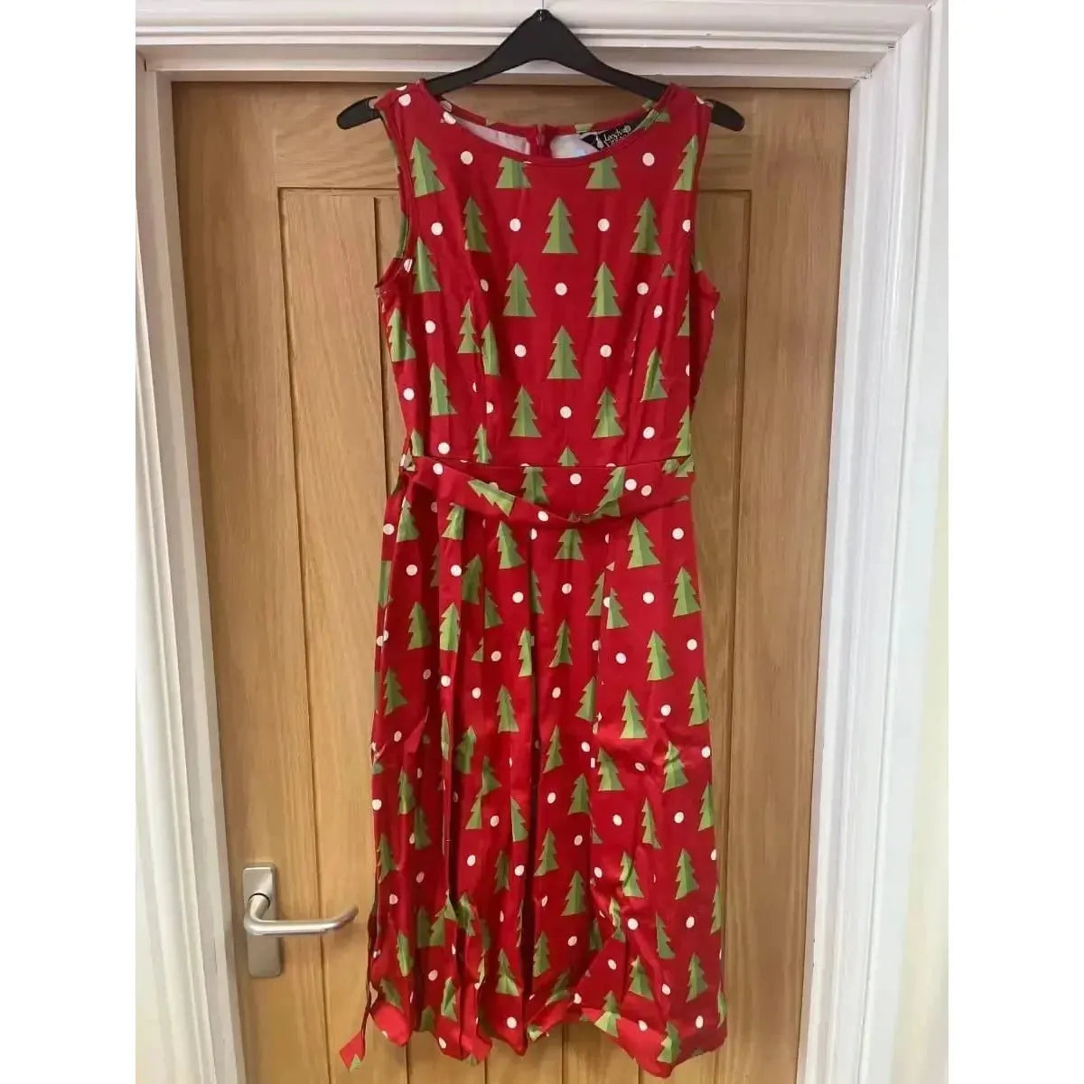 Hepburn Dress - Little Trees (08) 08 Lady Vintage London Outlet