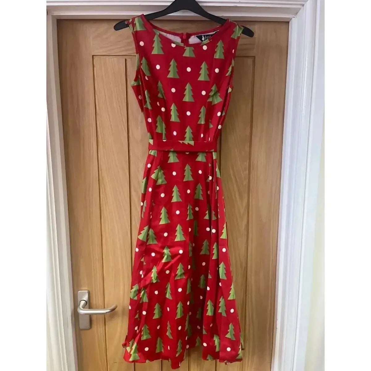 Hepburn Dress - Little Trees (08) 08 Lady Vintage London Outlet