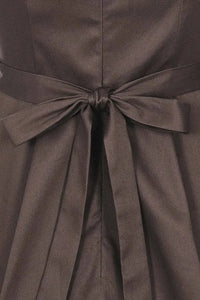 Thumbnail for Hepburn Dress - Mocha - Lady V London