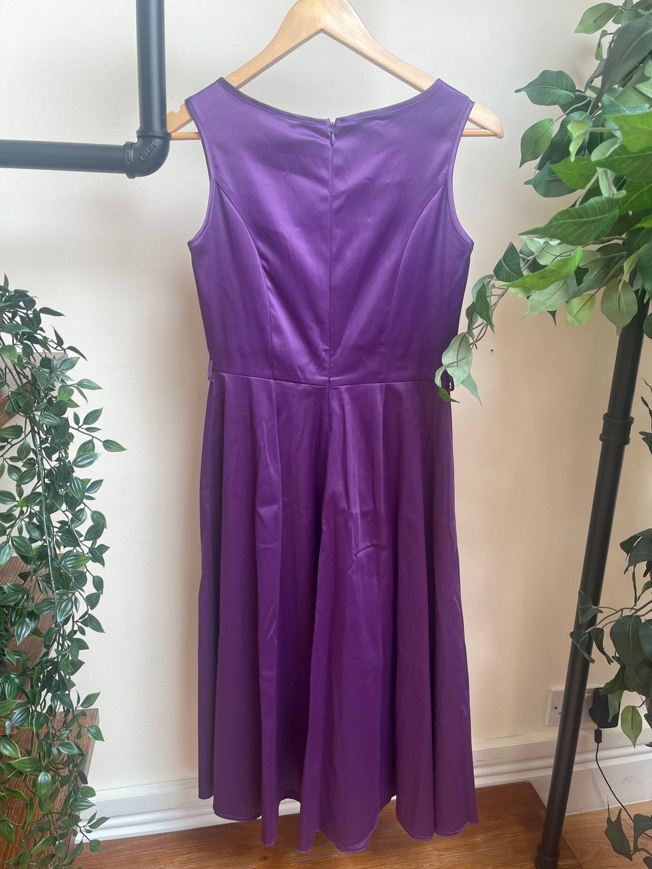 Hepburn Dress - Purple (10) 10 Lady Vintage London Outlet