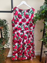 Thumbnail for Hepburn Dress - Red Red Rose (20) 20 Lady Vintage London Outlet