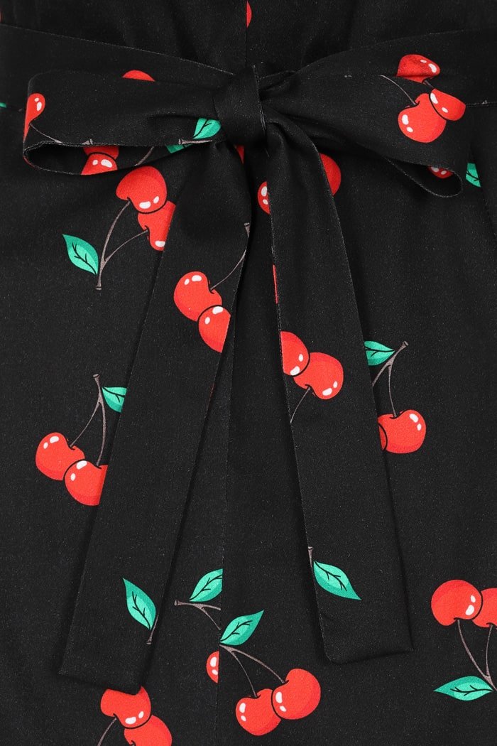 Hepburn Dress - Rockabilly Cherry - Lady V London
