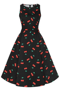 Thumbnail for Hepburn Dress - Rockabilly Cherry Lady Vintage Hepburn Dresses