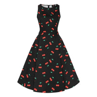 Thumbnail for Hepburn Dress - Rockabilly Cherry Lady Vintage Hepburn Dresses