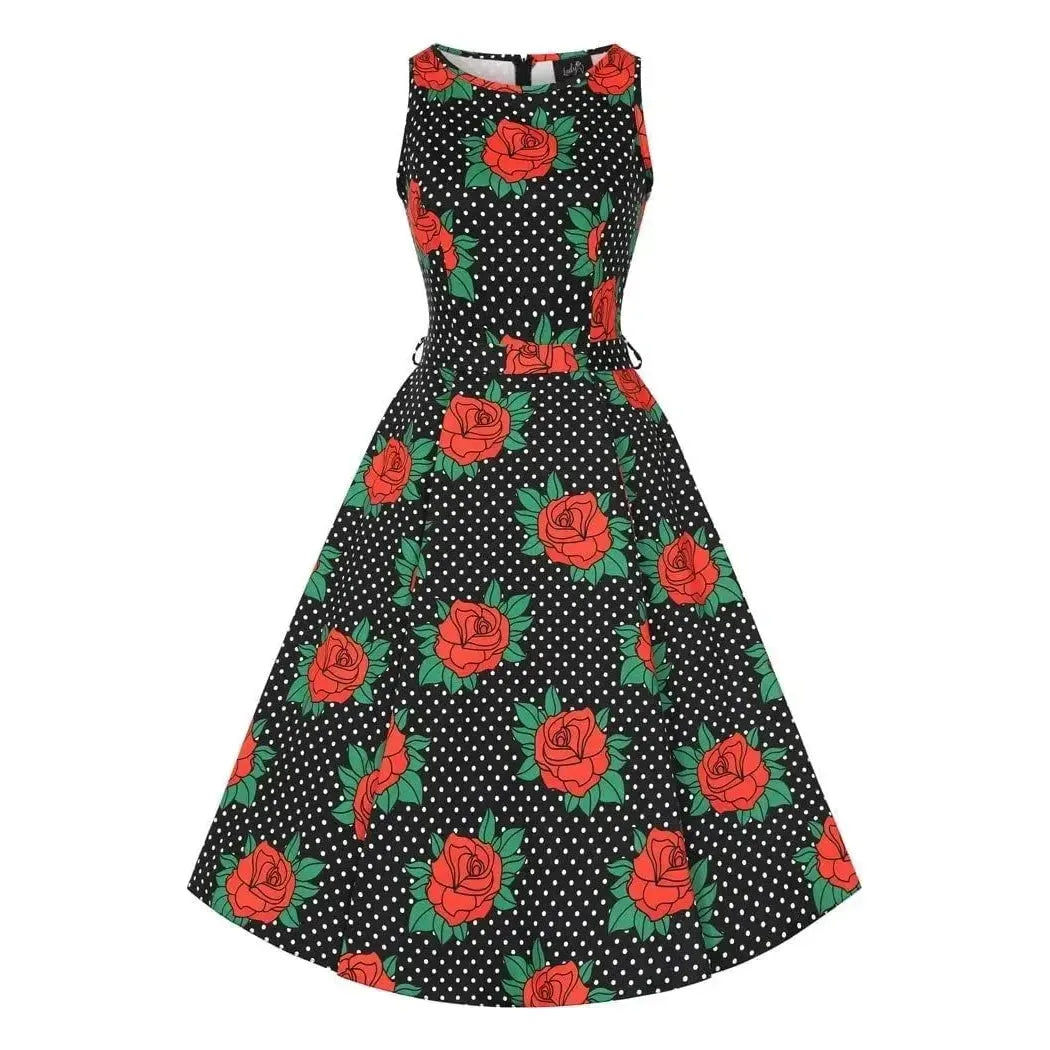 Hepburn Dress - Rockabilly Rose Lady Vintage Hepburn Dresses