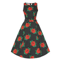 Thumbnail for Hepburn Dress - Rockabilly Rose Lady Vintage Hepburn Dresses