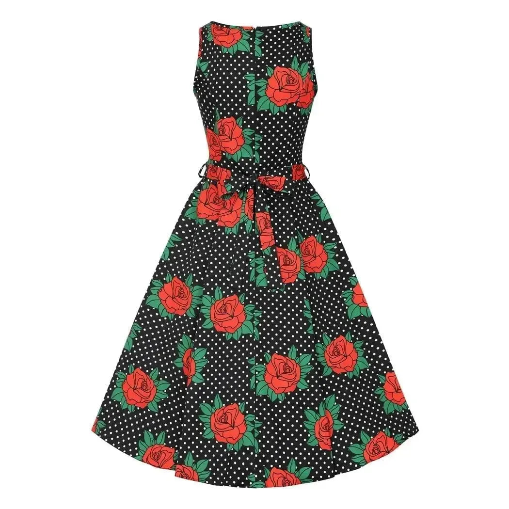 Hepburn Dress - Rockabilly Rose Lady Vintage Hepburn Dresses