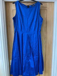 Thumbnail for Hepburn Dress - Royal Blue (16) 16 Lady Vintage London Outlet