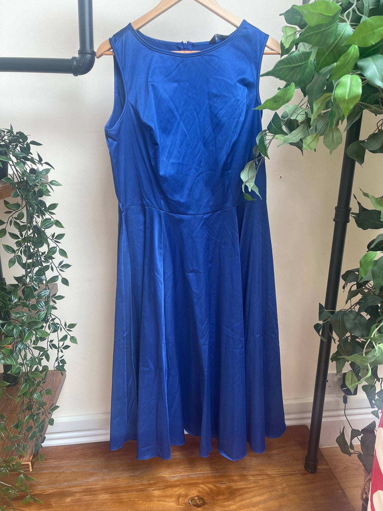 Hepburn Dress - Royal Blue (16) 16 Lady Vintage London Outlet