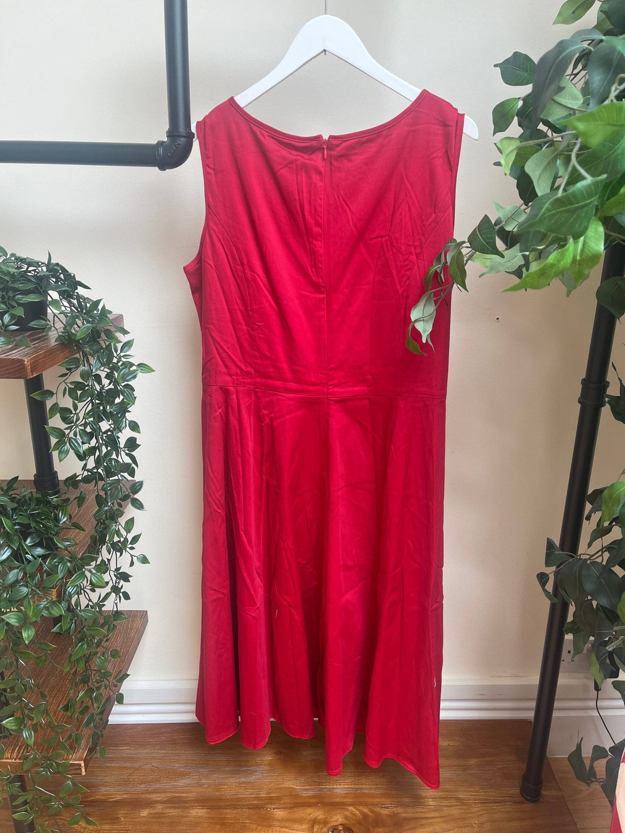 Hepburn Dress - Ruby Red (20) 20 Lady Vintage London Outlet