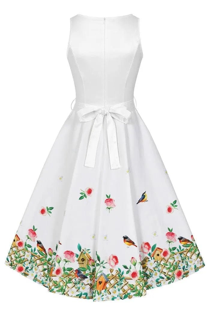 Hepburn Dress - Spring Garden Lady Vintage Hepburn Dresses