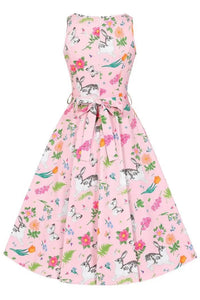 Thumbnail for Hepburn Dress - Spring Rabbit Lady Vintage Hepburn Dresses