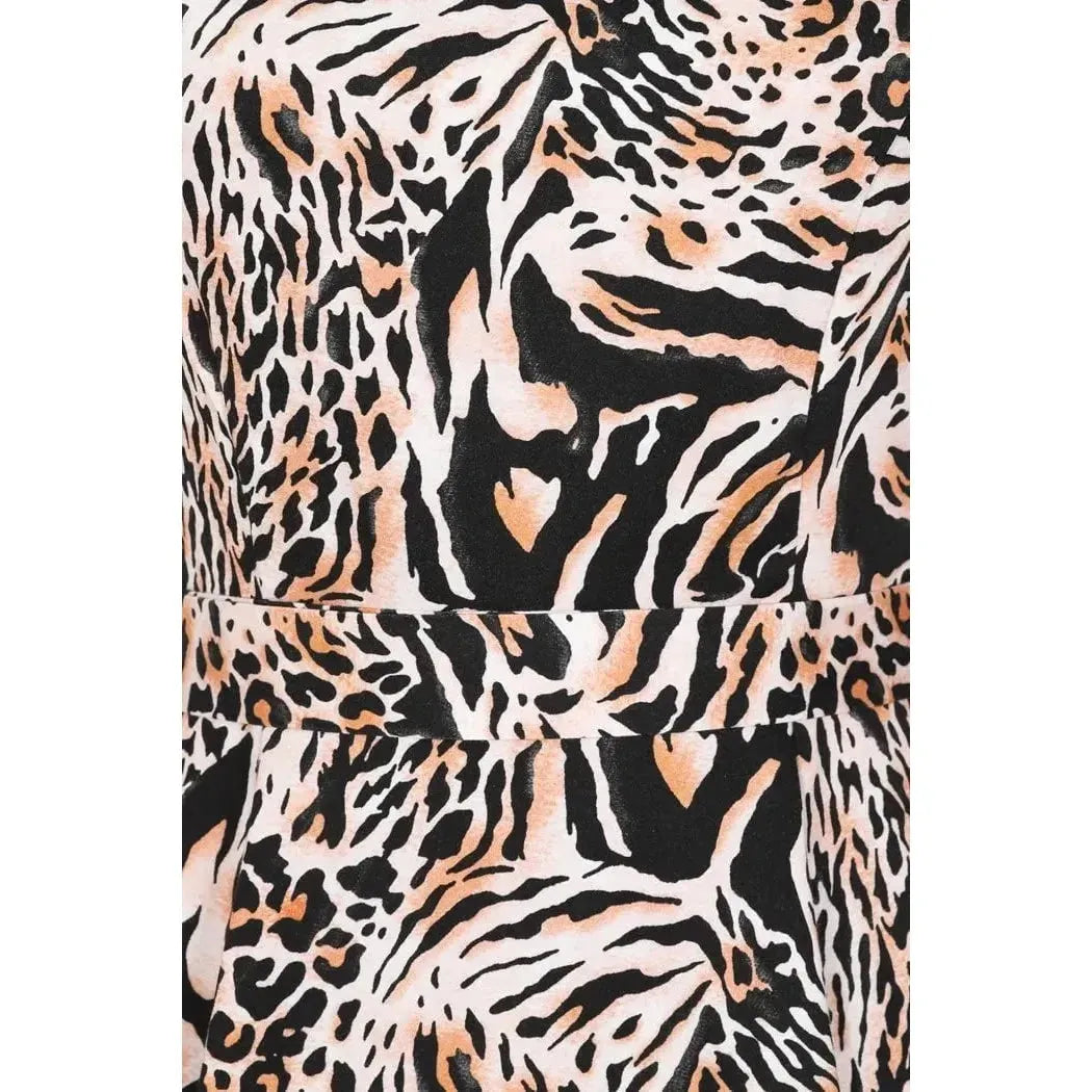 Hepburn Dress - Wild Cat Print Lady Vintage Hepburn Dresses