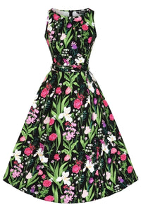 Thumbnail for Hepburn Dress - Wildflowers Lady Vintage Hepburn Dresses