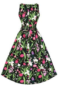 Thumbnail for Hepburn Dress - Wildflowers Lady Vintage Hepburn Dresses