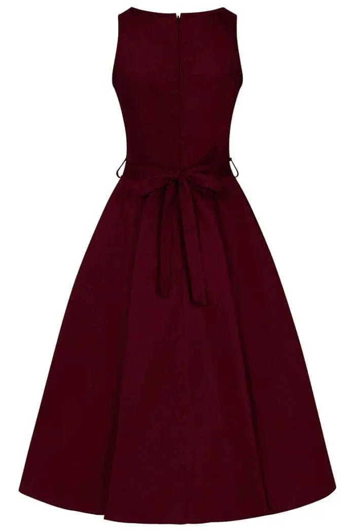 Hepburn Dress - Wine Lady Vintage Hepburn Dresses