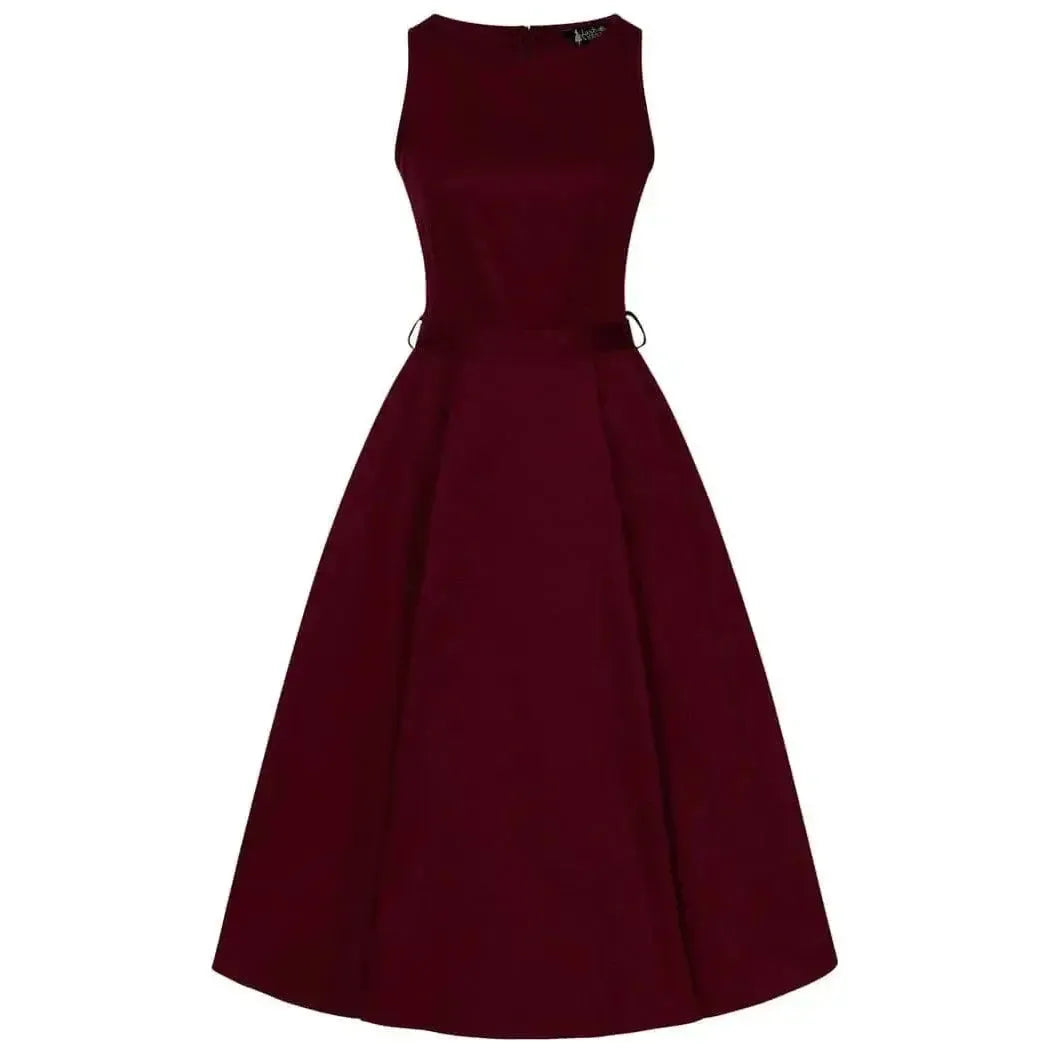 Hepburn Dress - Wine Lady Vintage Hepburn Dresses