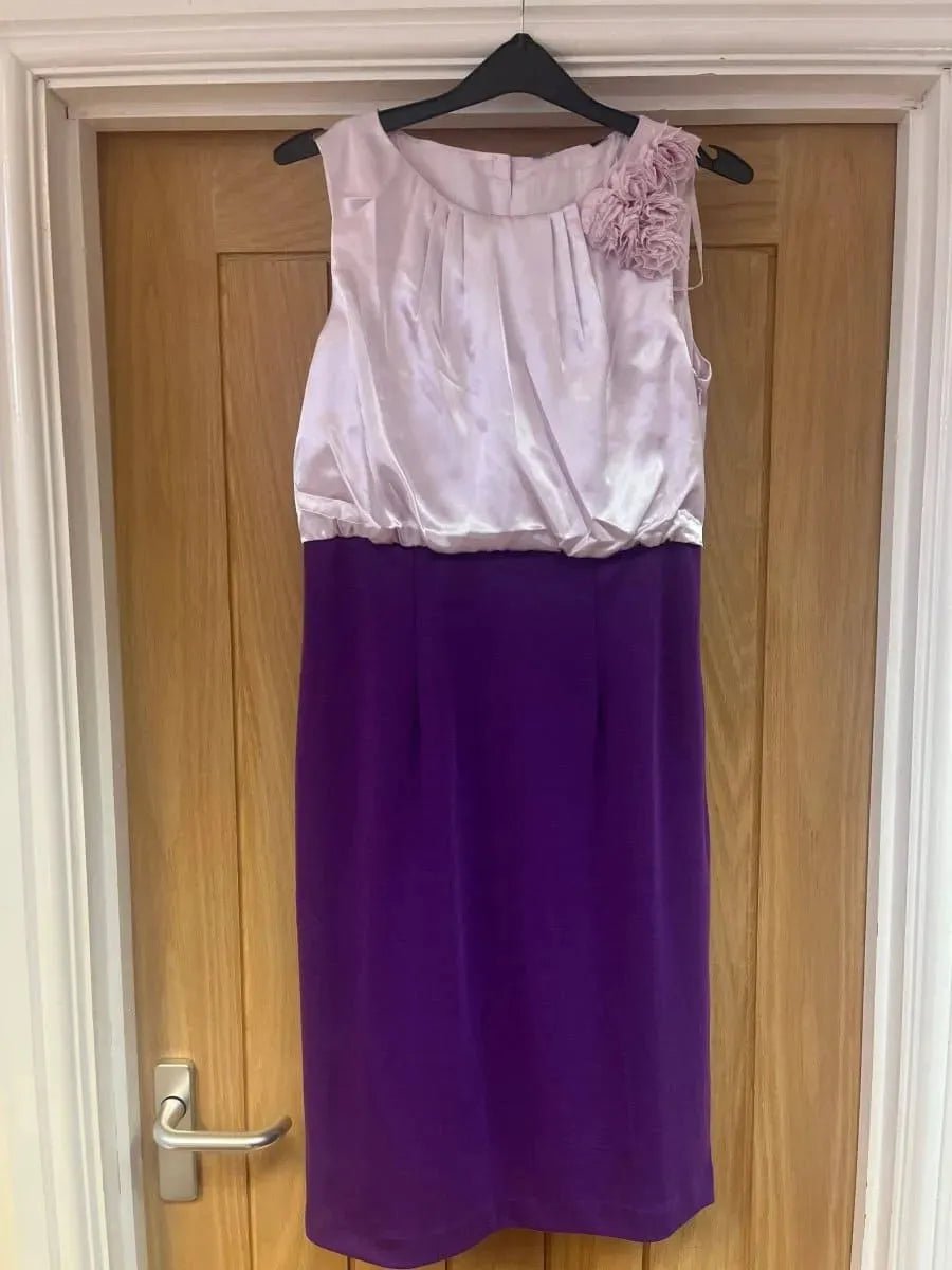 Lady V Dress - Purple Silk (14) 14 Lady Vintage London Outlet