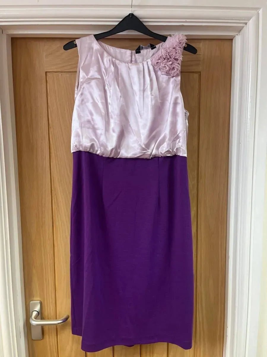 Lady V Dress - Purple Silk (14) 14 Lady Vintage London Outlet