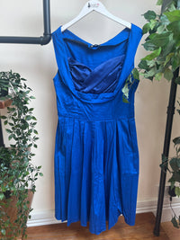 Thumbnail for Lady V Dress - Royal Blue (16) 16 Lady Vintage London Outlet