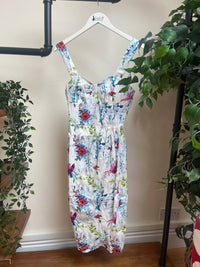 Thumbnail for Lady V Dress - White Floral (10) 10 Lady Vintage London Outlet
