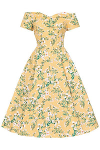 Thumbnail for Liliana Dress - Yellow Floral Lady Vintage Liliana Dresses