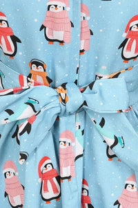 Thumbnail for Little Lady Swing - Festive Penguin Little Lady Vintage Little Lady Vintage Dress