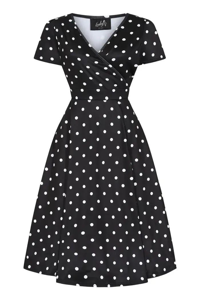 Lyra Dress - Black Polka Dot Lady Vintage Lyra Dresses