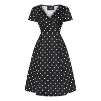 Thumbnail for Lyra Dress - Black Polka Dot Lady Vintage Lyra Dresses