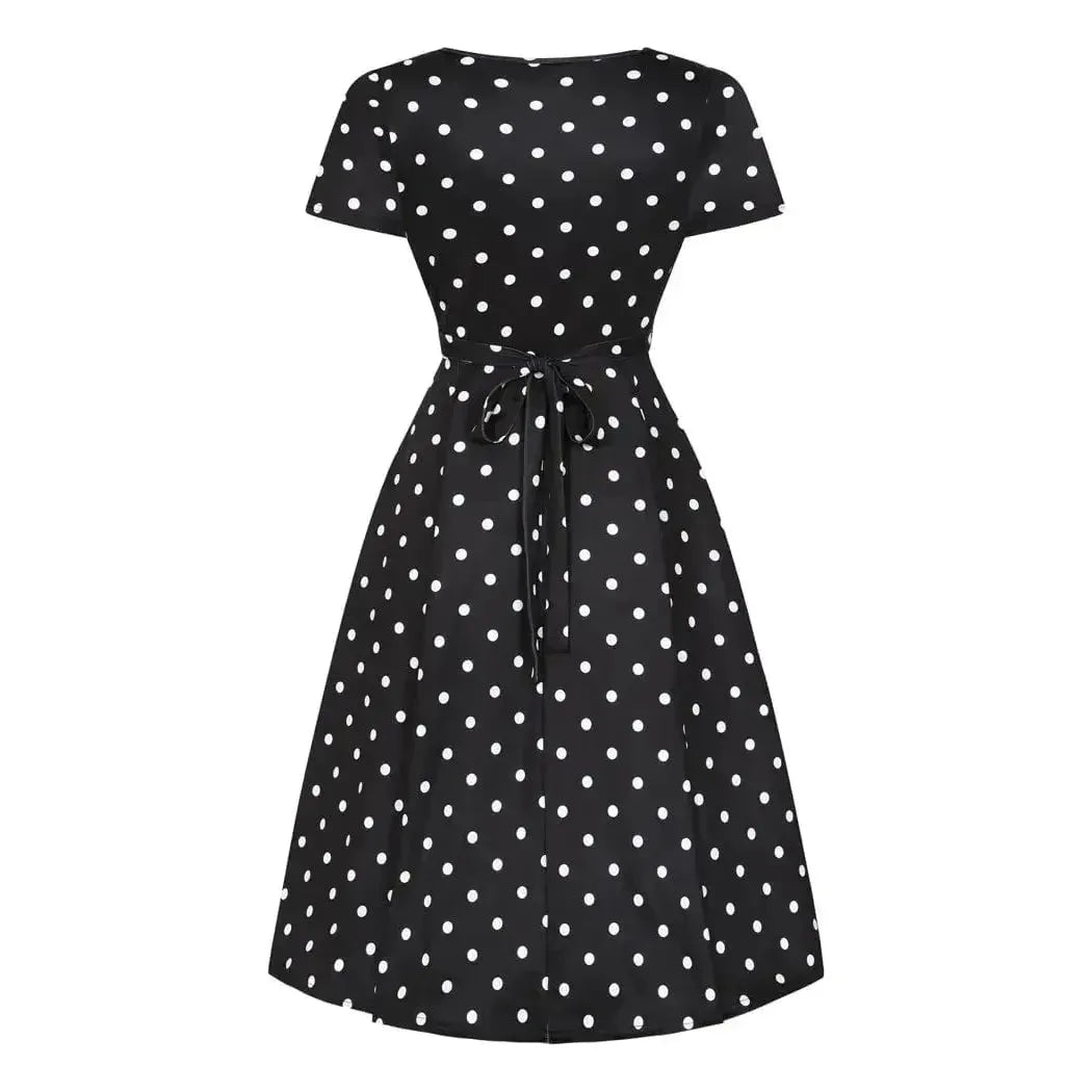 Lyra Dress - Black Polka Dot Lady Vintage Lyra Dresses