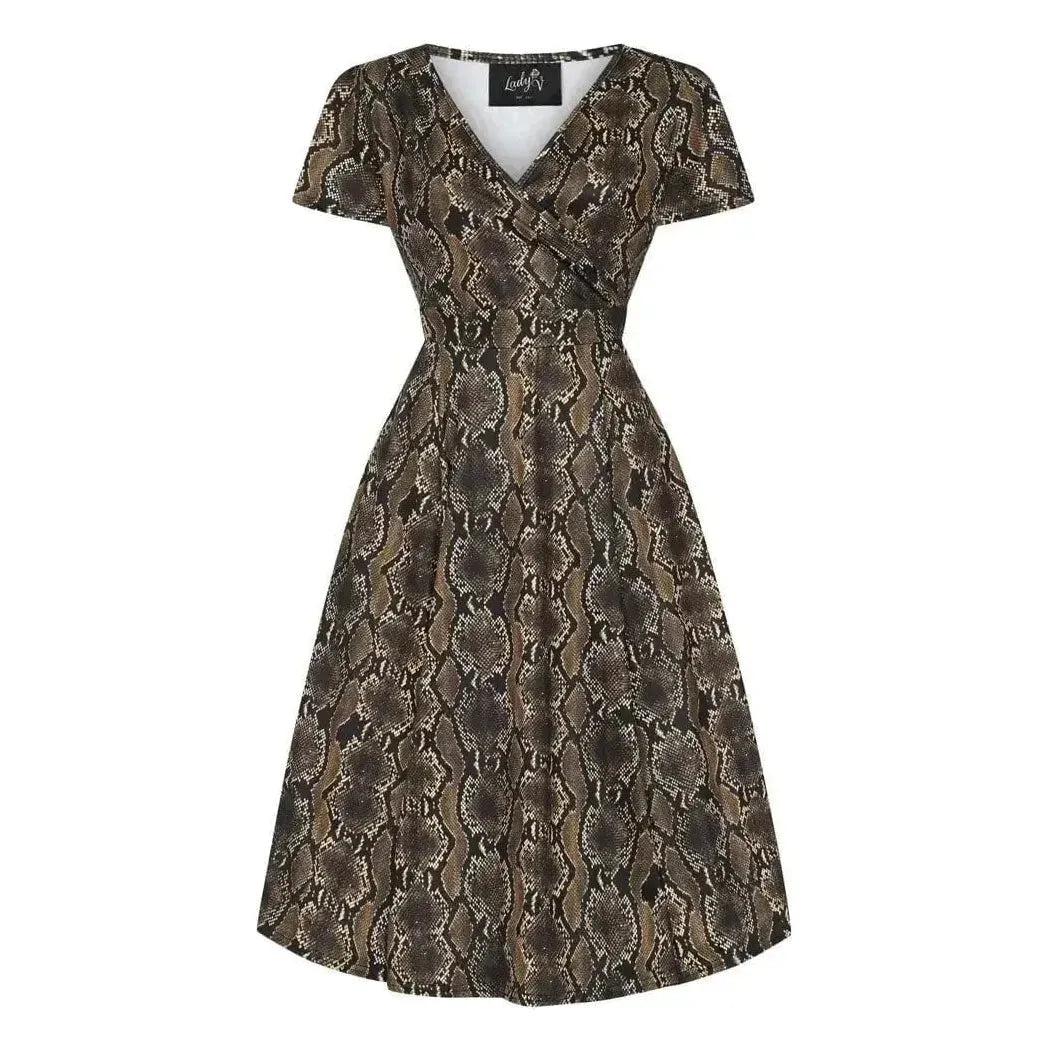 Lyra Dress - Classic Snake Print Lady Vintage Lyra Dresses