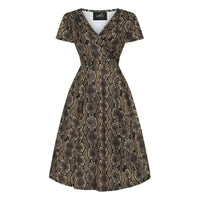 Thumbnail for Lyra Dress - Classic Snake Print Lady Vintage Lyra Dresses