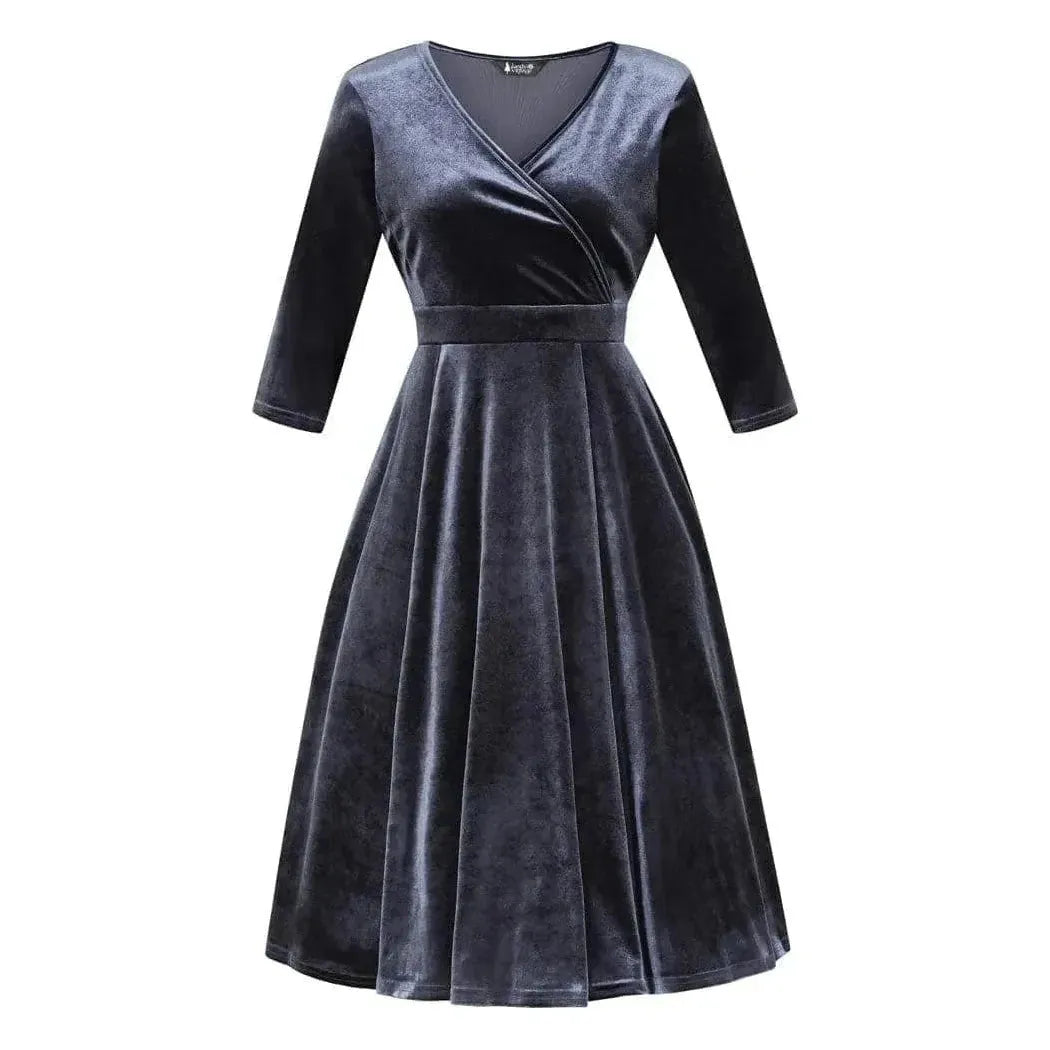 Lyra Dress - Dusk Velvet Lady Vintage Lyra Dresses