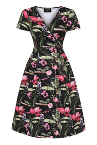 Thumbnail for Lyra Dress - Flamingo Palm Lady Vintage Lyra Dresses