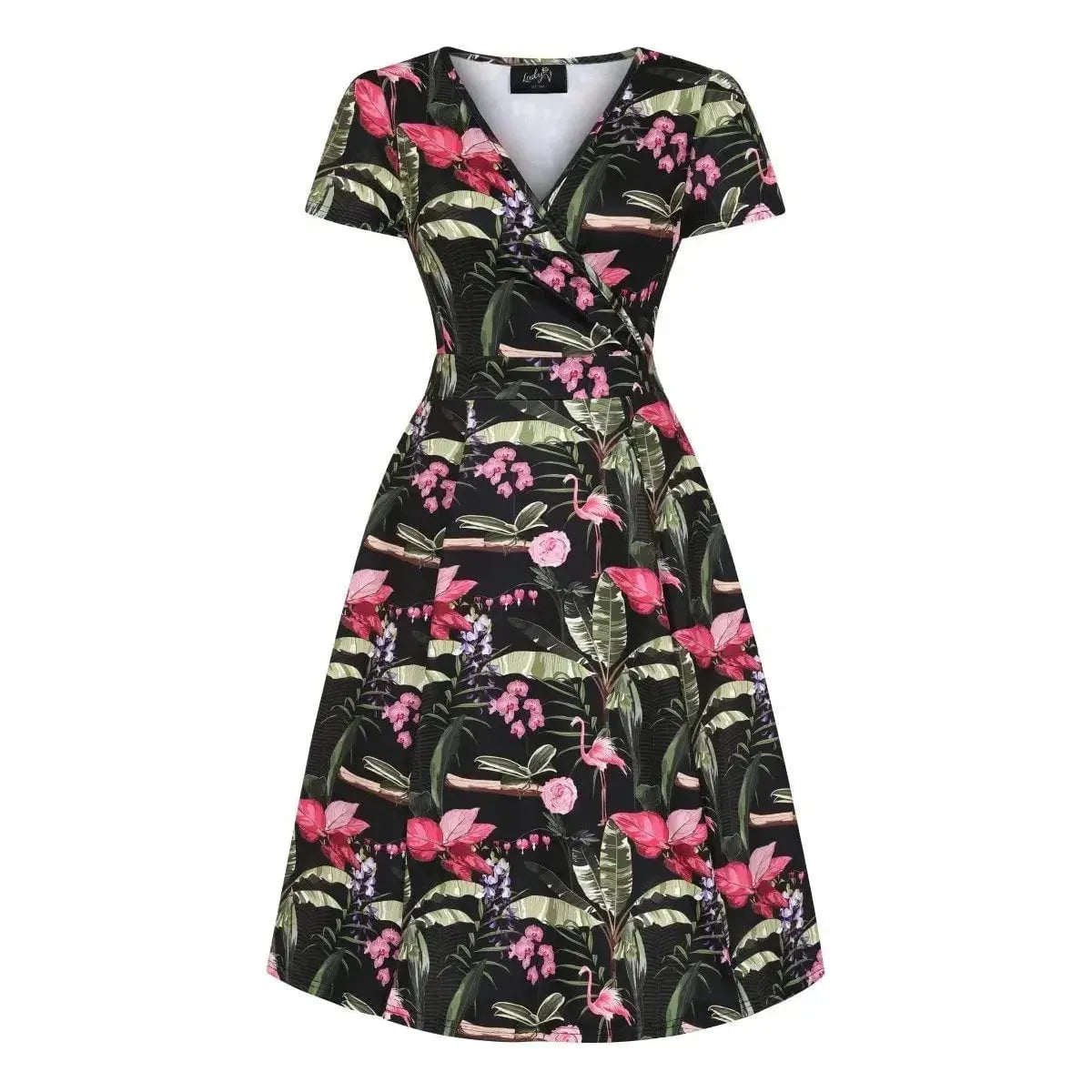 Lyra Dress - Flamingo Palm Lady Vintage Lyra Dresses